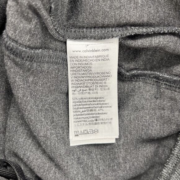 Calvin Klein Jeans Joggers Womens Large Gray Black stripe Logo sweatpants - Picture 9 of 12